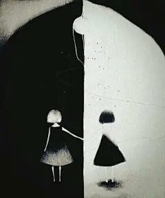 黑白简单唯美图控_插画吧_百度贴吧