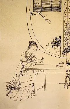 【白描人物，漂亮！】中国白描人物画是从单纯的线条勾勒作为造型手段，借线的粗细、长短、曲直方圆、轻重缓急、虚实疏密、顿挫刚柔、浓淡干湿在造型上生动运用和有机结合，表现形体的质量感、体积感、动态感和空间感，区别于西方以色彩、明暗来表现物体的方法。这种方法称之“白描”。无论是工笔人物画...展开全文c