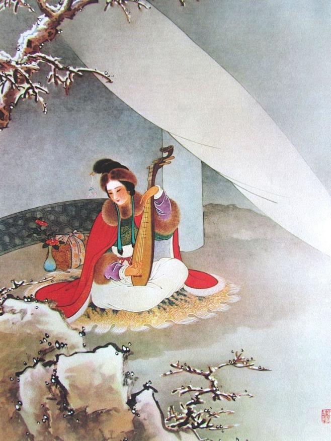 王叔晖大师《十二花神》系列工笔仕女图