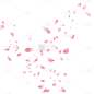 手绘粉色漂浮花瓣元素7