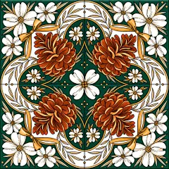 #插画#【原作者：Maggie Enterrios】一套复古系列包装图案，对称美。