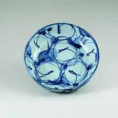 新中式 一团和气 手绘青花艺术瓷碗 饭碗 汤碗 面碗 水果碗 水浅