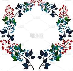 圆形花架，背景，封面，请柬。