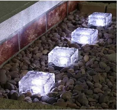 户外防水LED太阳能冰花地砖灯地埋灯太阳...