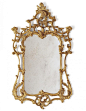 Rococo mirror in burnt gold finish