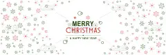 圣诞快乐，新年2022海报。圣诞节最小的旗帜与雪花图案框架和文字在白色背景。横向网站标题。为贺卡设计