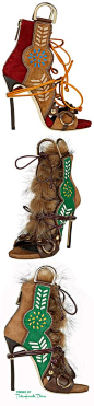 ♔Très Haute Diva♔ Dsquared2 Fall 2015 Eskimo Fur Sandals
