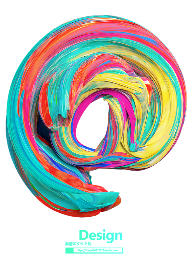 3D英文字母PNG免扣设计素材