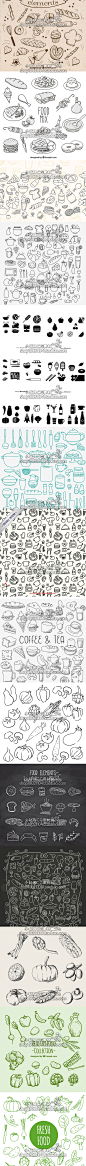 美食食物线性图标icon符号矢量素材AI源文件广告平面菜单插画设计-淘宝网