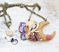 polymer clay necklace / fairy / clay / fimo / zingara creativa / september doll