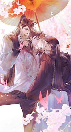 构图-双人（二）-花瓣网|陪你做生活的设计师 | a作品 古风耽美BL 古风纯爱插画 小说同人插画