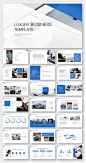 Blue Business Annual Report PowerPoint Template – Original and high quality PowerPoint Templates download