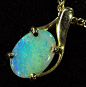 18K  GOLD  CRYSTAL  OPAL  PENDANT SETTING CF1511