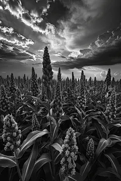 秋天的高粱田地图片