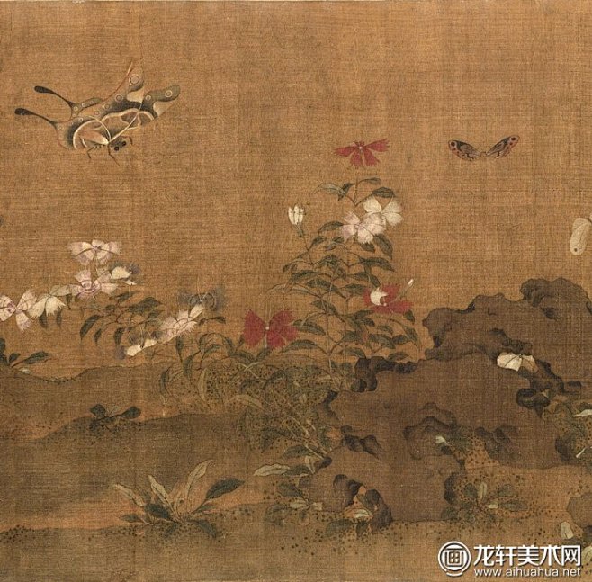 宋艳艳女史《草虫花蝶图卷》局部高清大图0...