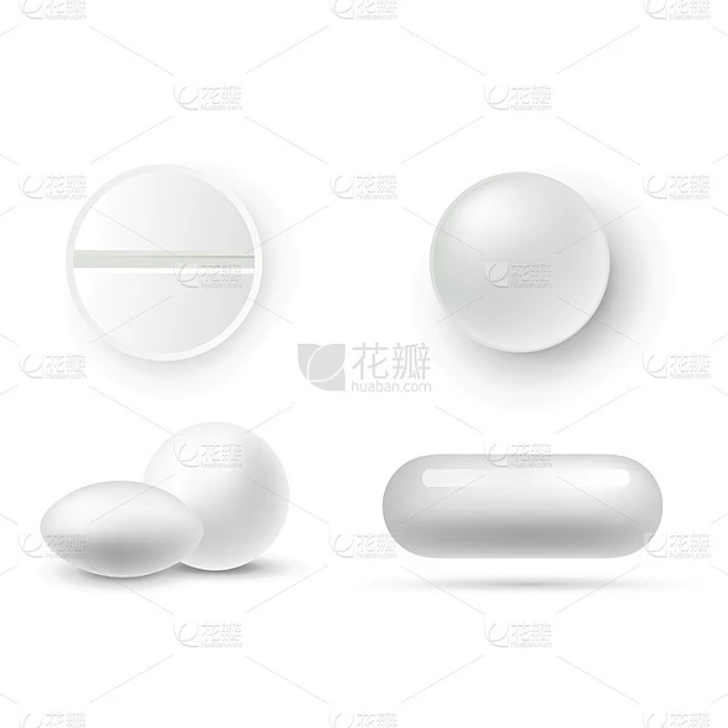 不同形式的片剂素材-花瓣网