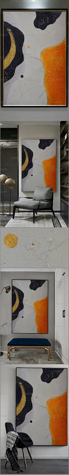 高清立体抽象油画艺术玄关（一千四百六十九）