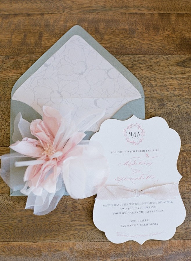 Die cut invitation