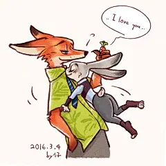 ZOOTOPIA~#JUDY#&amp;#NICK##疯狂动物城##ZOOTOPIA##迪士尼动画##原创手绘# #同人##3D电影##插画##人设##漫画##朱迪##尼克#
