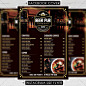 Beer Pub Menu - Premium A5 Flyer Template : The Beer Pub Menu is the exclusive Photoshop PSD flyer template designed by ExclusiveFlyer to promote your Beer Pub Menu. This is a modern, stylish flyer and just be used for a Beer Menu, Craft Beer Menu, Burger