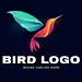 Free vector gradient hummingbird logo design