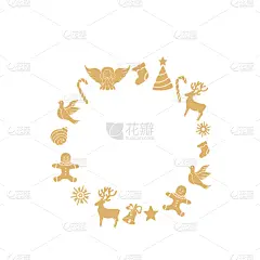 姜饼男人,鹿,斑鸠,棒棒糖,天使,铃,贺卡,玩具,翅膀,驯鹿