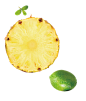 菠萝切片 素材图片 [美工云]柠檬菠萝水果橙子_免抠PNG：