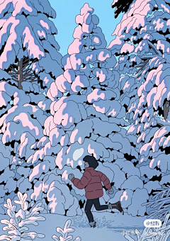 跑回那里去采集到描边插画