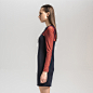 原创设计师品牌SARY HE/W6003深蓝荧光修身空气层网布拼接连衣裙 新款 2013