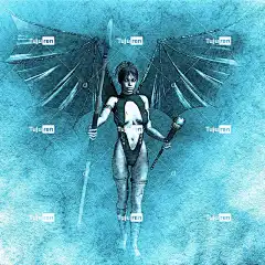 仙女 Fae 黑暗的 武器 火炬 童话故事 数字艺术 数字漆