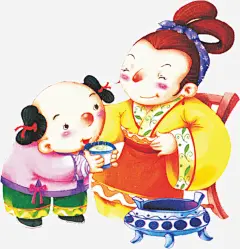 有孝心的古代人物卡通图高清素材 孝心 免费下载 页面网页 平面电商 创意素材 png素材