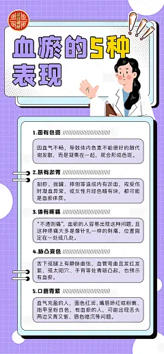 医美护肤紫色小清新常识科普知识海报-源文件