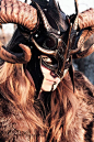 Fantasy Viking Leather Helm armor armure costume by FeralCrafter