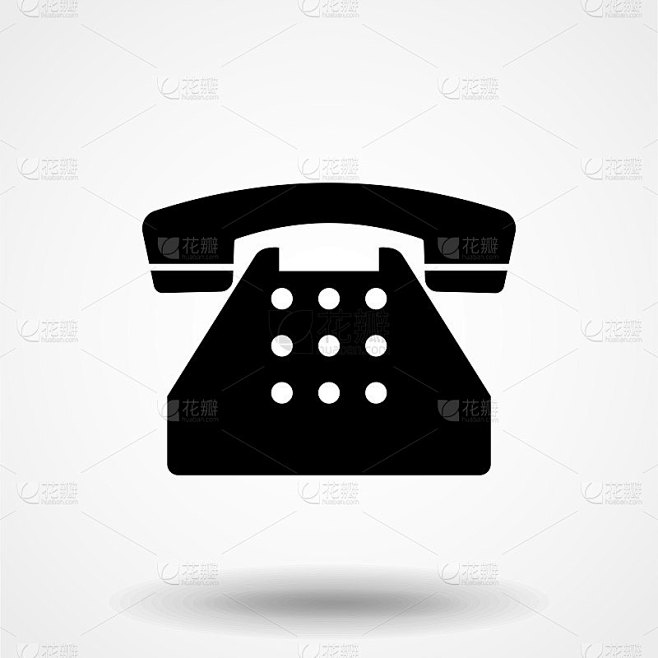 Telphone icon. Vector vintage illustration