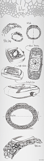 『外骨骼手表』法国工业设计师Arnaud BIJU-DUVAL设计的Lichen外骨骼女式手表采用手动机械表芯，通体采用冯罗诺多边形结构，看上去仿佛珊瑚一样的有机结构。中空表带让手表看上去仿佛悬浮在手腕上。