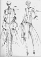 Fashion design sketches - fashion sketchbook illustrations; fashion journal…: 