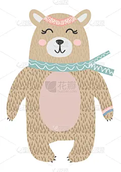 可爱的,熊,动物手,幽默,斯堪的纳维亚人,泰迪熊,现代,绘制,爱