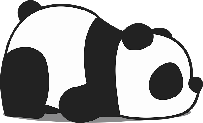 熊猫趴手绘卡通免抠素材