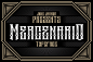 MERCENARIO - TYPEFACE : MERCENARIO is a typeface inspired in tattoo letters, vintage signs and street art. It works well with normal size text, but it works even better for large displays, short words, or even just to incorporate a few or single character