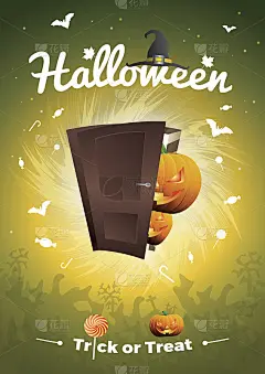 万圣节矢量- Trick or Treat插图