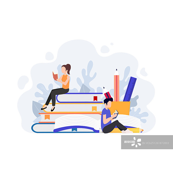 书,学生,办公室,插图画法,插画正版图片...