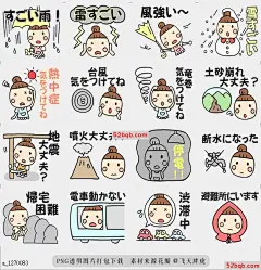 line贴图表情包Mam part6的简单贴纸|Simple sticker for Mam part6 这个贴纸是关于一个重要人物，恶劣天气，地震，台风，雷声，龙卷风，火山爆发等的焦虑，|This sticker is anxious about an important person. bad weather, earthquake , typhoon , thunder, tornado, eruption, etc.@飞天胖虎