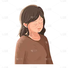 卡通感母亲节女人元素贴纸