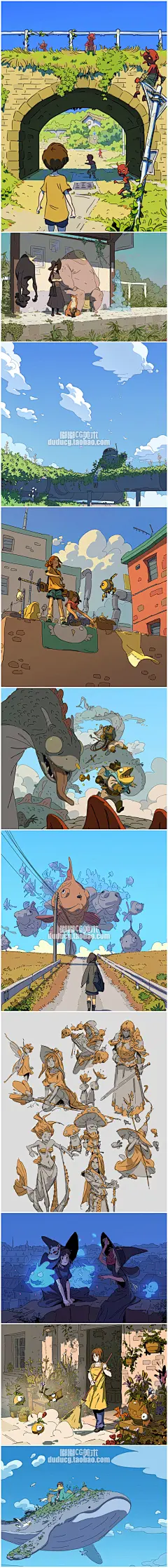 333 Varguy漫画插画素材 动画场景气氛 CG手绘光影造型参考设定-淘宝网