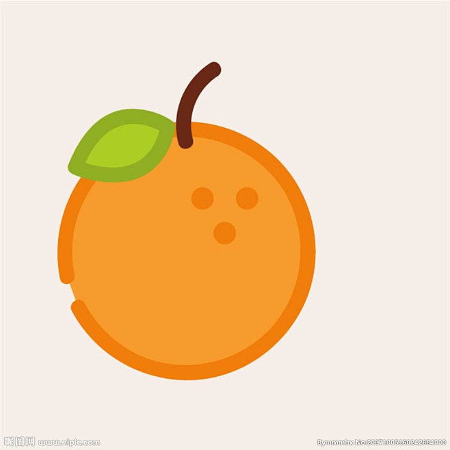 卡通橙子