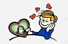 思念心上人插画 创意素材