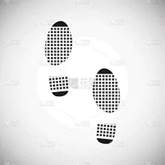 脚印,插画,计算机图标,白色背景,脉搏图,运动,鞋具,鞋子,小路,赤脚