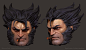 Wolverine Head with stylized Hair