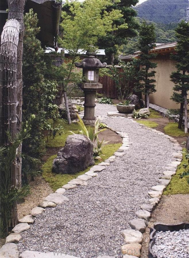 日本庭院景观设计别墅院子绿化设计住宅私家...