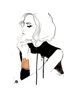 【时尚服装手绘插画设计图集下载】人物绘画插画服装设计作品参考
